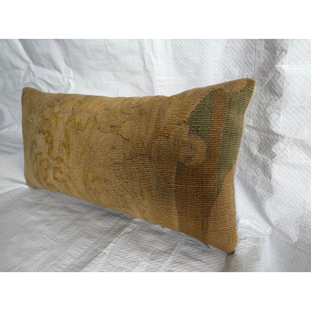 Baroque 17th Century Antique Brussels Tapestry Decorative Pillow For Sale - Image 3 of 7