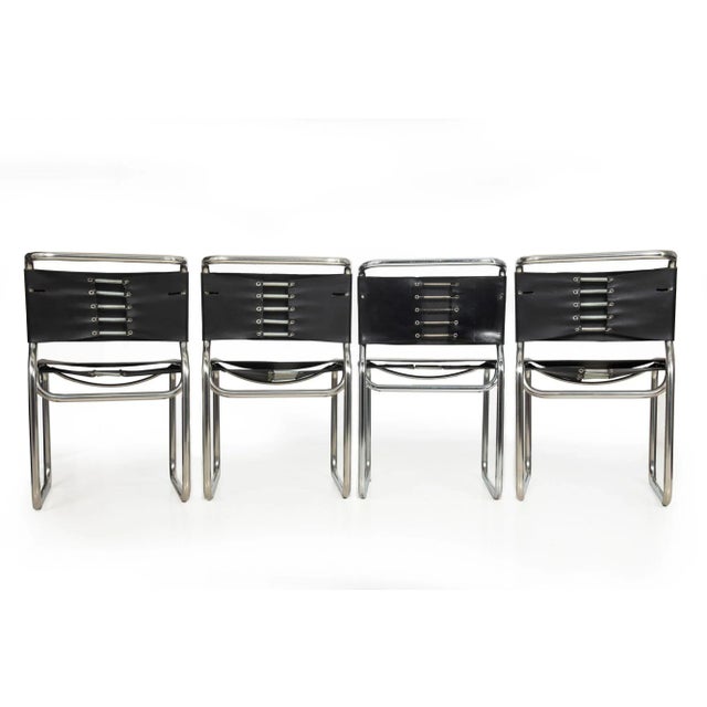 Rare Set of 8 Mid Century Modern “ch66" Dining Chairs by Nicos Zographos For Sale - Image 4 of 12