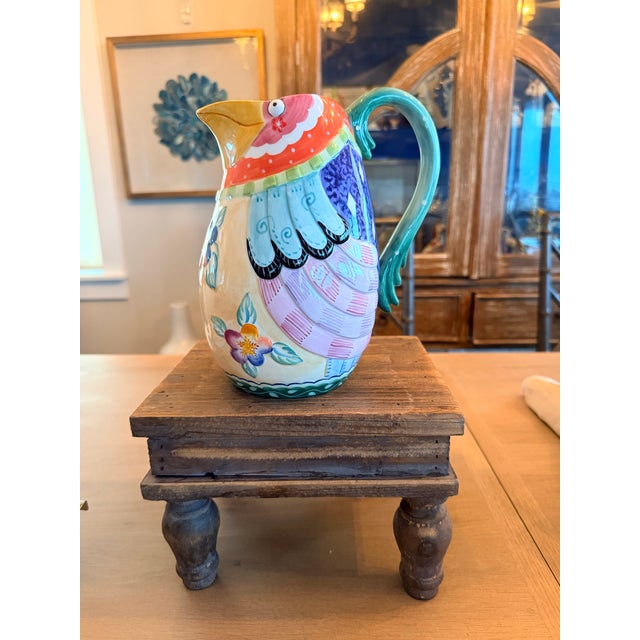 Figurative 1990s Fitz and Floyd Gypsy Chicks Whimsical Pitcher For Sale - Image 3 of 10