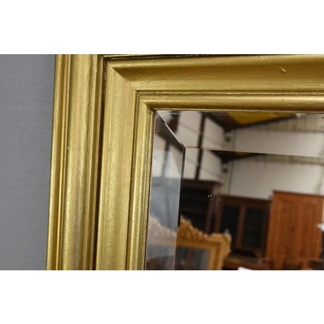 1950s Rectangular Gilded Wood Mirror, 1950 For Sale - Image 5 of 13