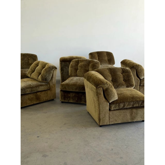 Limited Edition: Lugo Modular Sofa in Green Chenille For Sale - Image 17 of 18