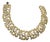 MCM Jewelry Signed Crown Trifari Volcanic-Textured Gold-Tone Heavy Link Bracelet For Sale