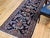 Antique Persian Lilian Runner Rug, Hand-Knotted Wool, Floral Design, Navy & Red, 3x7 For Sale - Image 4 of 15