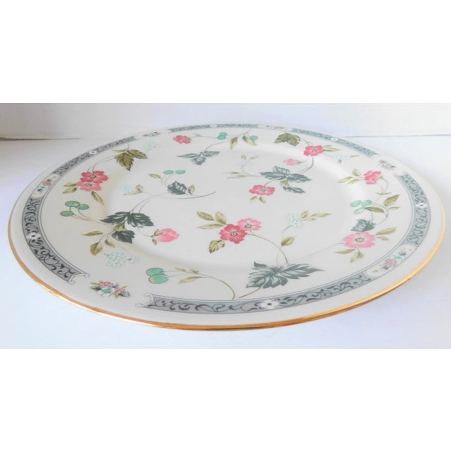 1980s Andra Sadek Vintage Floral Chinoiserie, Hollywood Regency Porcelain Cake/Serving Plate For Sale - Image 11 of 13