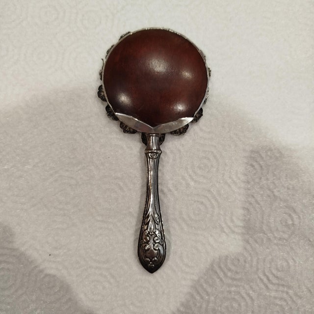 Silver Hand Mirror, 1930s For Sale - Image 10 of 12