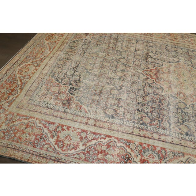 Persian Early 20th Century Worn Persian Mahal Oversize Rug - 10'7" x 16'11" For Sale - Image 3 of 12