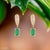 Natural Emerald Diamond Earrings 14k Yellow Gold 1.09 TCW Certified For Sale - Image 13 of 13