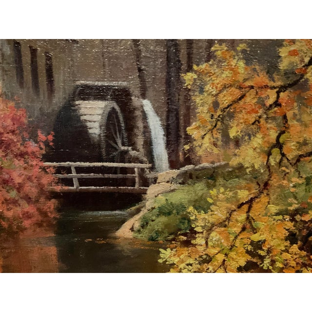 Early 20th Century Autumn Landscape Oil Painting by Robert Wood For Sale - Image 5 of 5