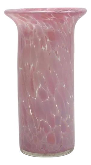 Vintage Pink Mottled Glass Spill Vase from Mdina, 1970s