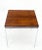 Floating Rosewood Top Chrome Stainless Base Square Side End Coffee Table For Sale - Image 6 of 13