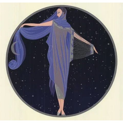 Artist: Erte Title: Moonlight Year: 1992 Signed: No Medium: Offset Lithograph Paper Size: 20 x 18 inches ( 50.8 x 45.72 cm...