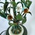 Green 1950s Mid Century Modern Italian Tole Floral Table Lamp For Sale - Image 8 of 14
