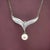1990s 1990s Mikimoto Estate Akoya Pearl Necklace 17" Sterling Silver 6.50 mm For Sale - Image 5 of 8