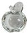 French Clear Crystal Art Glass Apple Dish by Vannes Le Chatel For Sale
