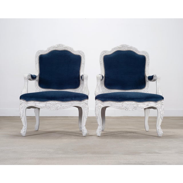 French Pair of Ralph Lauren "Indian Cove Lodge Fauteuil" Armchairs For Sale - Image 3 of 18