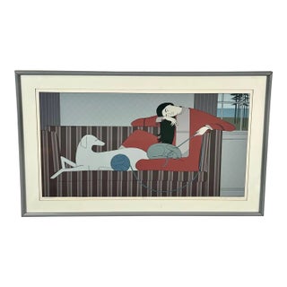 Will Barnet " Interlude" Silk Screen Print 1982 Hand Signed, Numbered & Framed 1982 For Sale