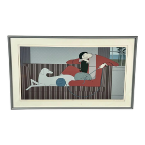 Will Barnet " Interlude" Silk Screen Print 1982 Hand Signed, Numbered & Framed 1982