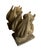 2000 - 2009 Pair of Vintage Cast Stone Winged Gargoyle Statues For Sale - Image 5 of 11