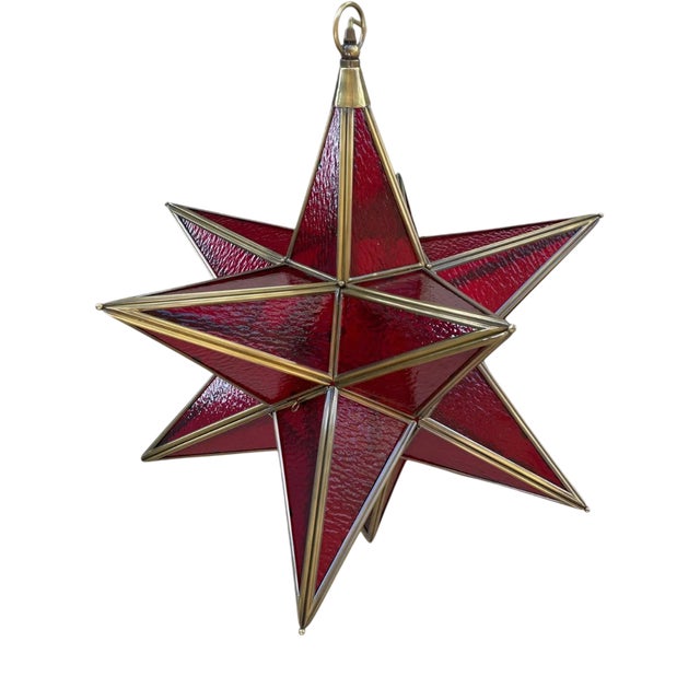 Large Hanging Star Lantern by Charles Edwards For Sale