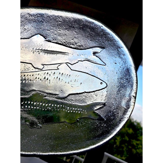 1970s Kosta Boda Glass Fish Platter Designed by Goran Warff For Sale - Image 12 of 14