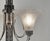 Metal Petitot French Art Deco 4-Arm Chandelier 1930s - Trumpet Frosted Glass & Nickel For Sale - Image 7 of 12