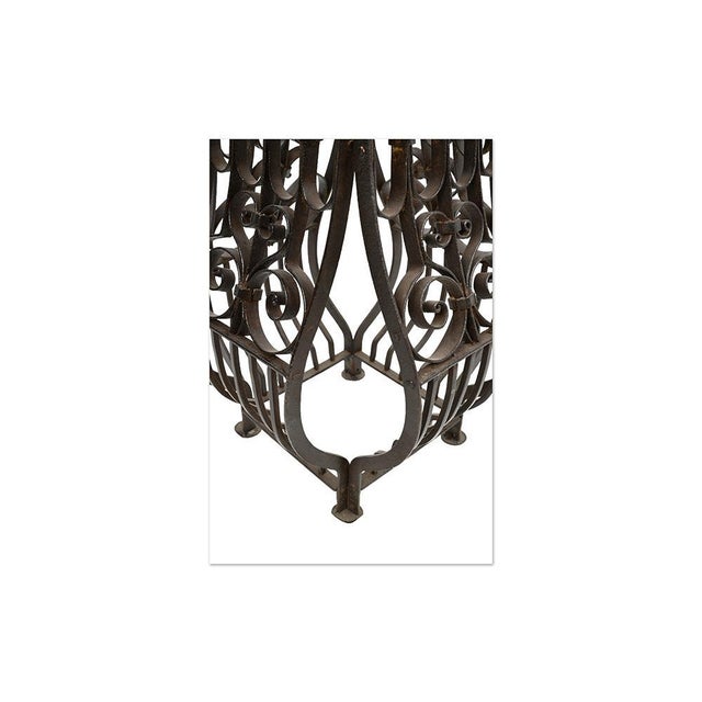 Vintage Wrought Iron Pedestal For Sale - Image 3 of 6