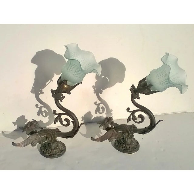 Brown Sculptural Wall Lights, 1910s, Set of 2 For Sale - Image 8 of 8