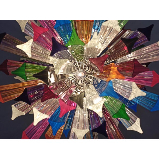 Italian Multicolored Prism Arlecchino Chandelier, Murano, 1970s For Sale - Image 17 of 18
