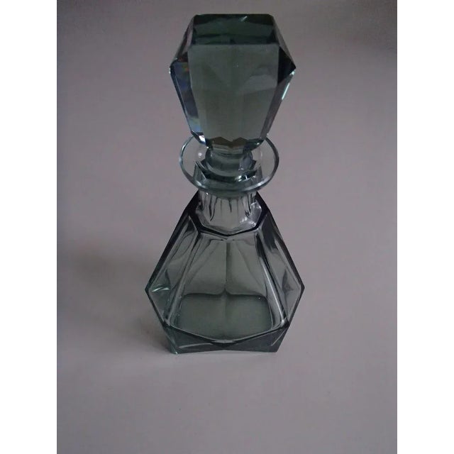Art Deco Blue Green Carafe, 1930s For Sale - Image 3 of 10