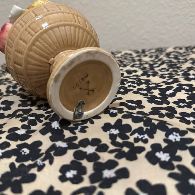 Mid-Century Italian Majolica Hand-Painted Ceramic Fruit Compote Centerpiece For Sale - Image 10 of 10