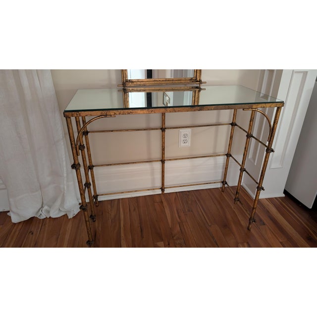1940s Campaign Chinoiserie Hollywood Regency Dressing Table For Sale - Image 4 of 4