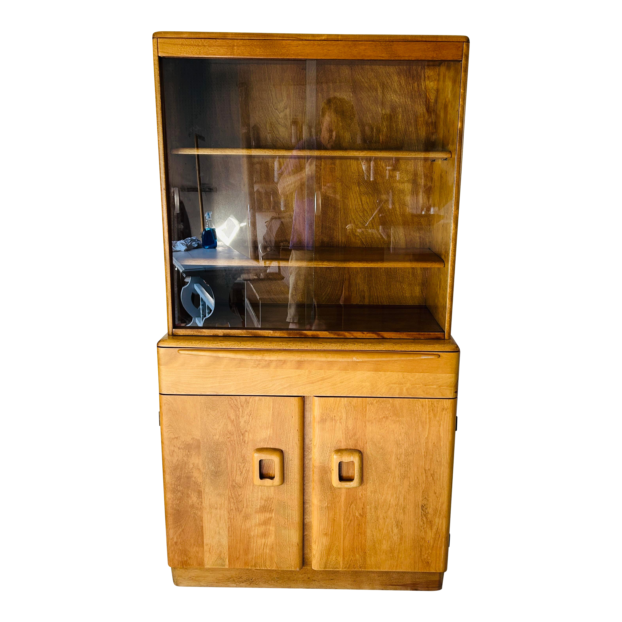 1950s Vintage Heywood Wakefield in “Wheat” Apartment Size Hutch