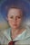 Charming oil portrait depicting a young girl with a calm, direct gaze, rendered in a softly modeled, traditional style....