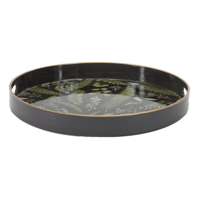 Botanical Fern Tray 13.5"D For Sale