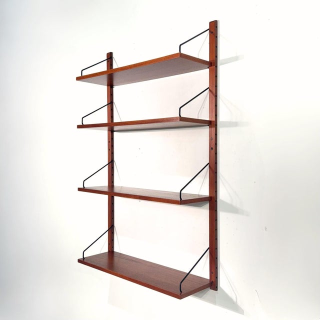 1960s Vintage One Bay Teak Wall Unit by Poul Cadovius, 1960s For Sale - Image 5 of 8
