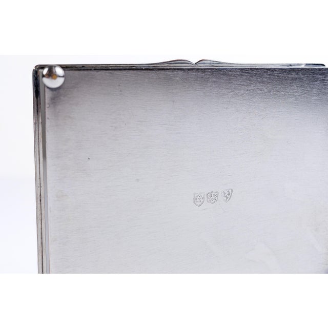 1950s Silver Covered Box With Crest For Sale In New York - Image 6 of 6