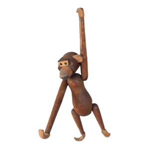 Mid 20th Century Kay Bojesen Style Wood Monkey