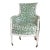 Green Schumacher Cheetah Antique Chair on Casters For Sale