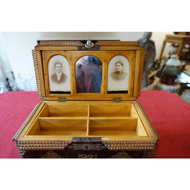 Vintage Sewing Box, 1920s For Sale - Image 3 of 10