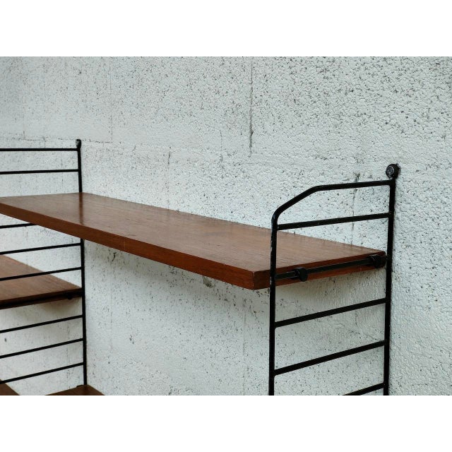 Nordic Scandinavian Style Stripes Bookcase, 1960s For Sale - Image 13 of 14