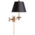 Chapman & Myers for Visual Comfort Signature Dorchester Swing Arm in Antique-Burnished Brass with Black Shade For Sale