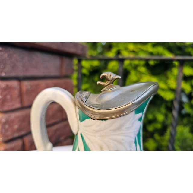 Pre-War Ceramic Beer Mug with Eagle-Head Handle For Sale - Image 6 of 10