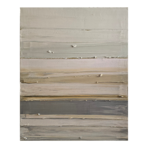 Abstract Minimalist Landscape Oil Painting by Diane Grant / Neutral Color Palette / Color Field / Seascape