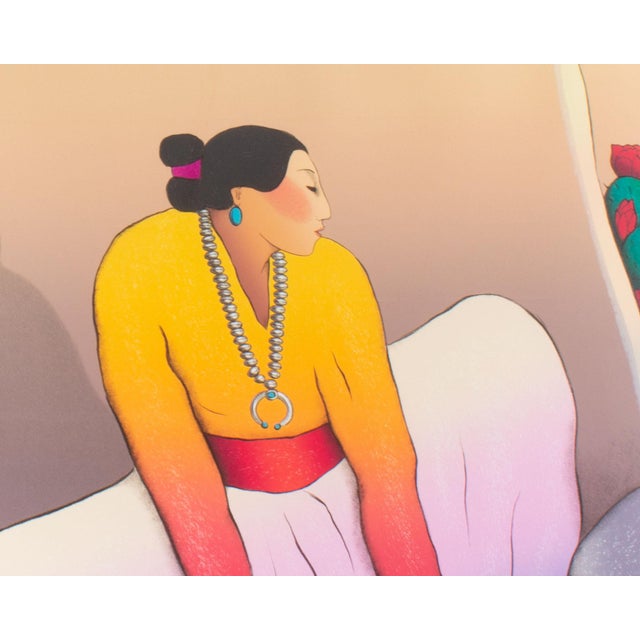 Figurative 1988 “Silver Bracelet” Lithograph by r.c. Gorman For Sale - Image 3 of 9