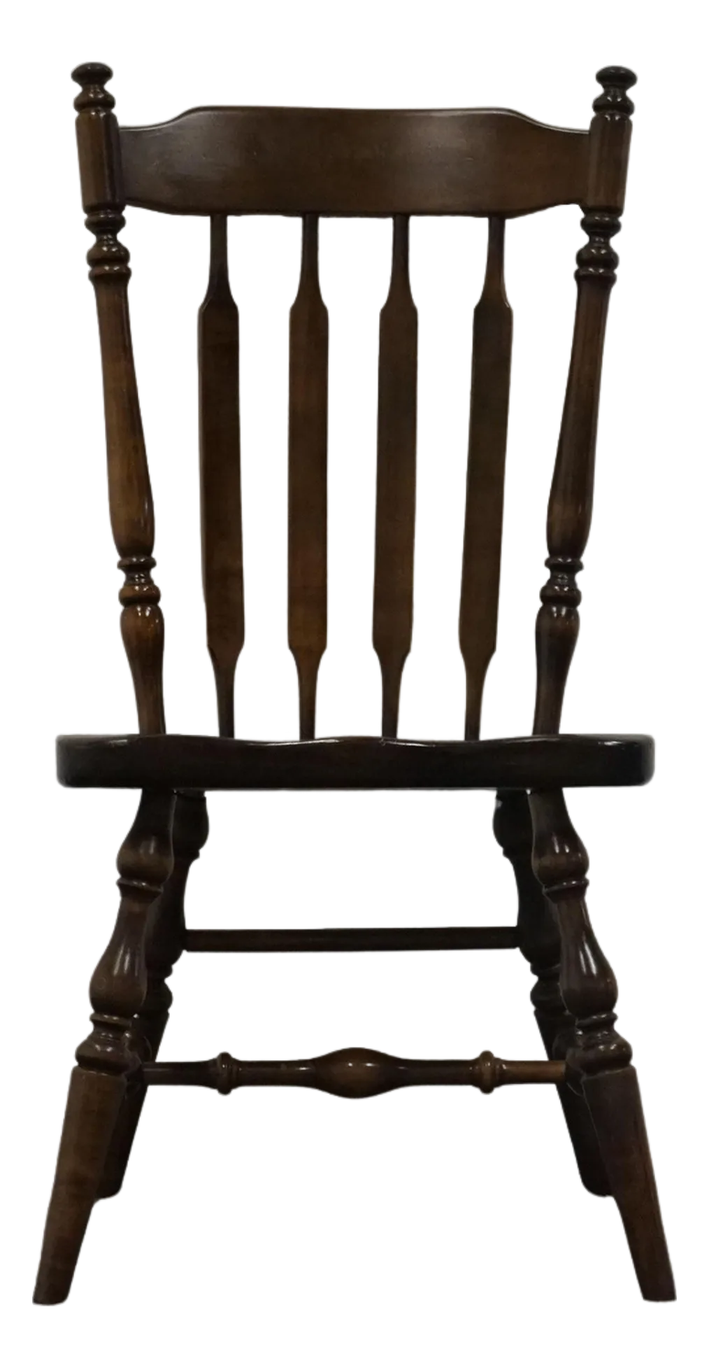 Ethan Allen Antiqued Pine Old Tavern High Back Catkin Dining Side