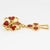 Metal Rochas Gilded Metal and Red Enamel Clip Earrings For Sale - Image 7 of 7