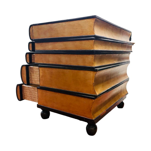 If you love books-you will love this library book form storage table that looks like a stack of books! Beautiful in a...