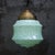 French “clichy” green coloured glass pendant lamp brass glass holder 2 meter black cotton flex e26 / e27 i have official...
