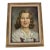 Vintage Portrait of a Lady Acrylic Painting on Board Signed Framed For Sale
