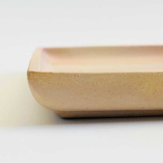Ceramic Kazuo Takiguchi Pottery Square Plate For Sale - Image 7 of 12